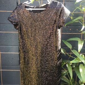 Gap kids - black/silver sequin dress / size 6-7